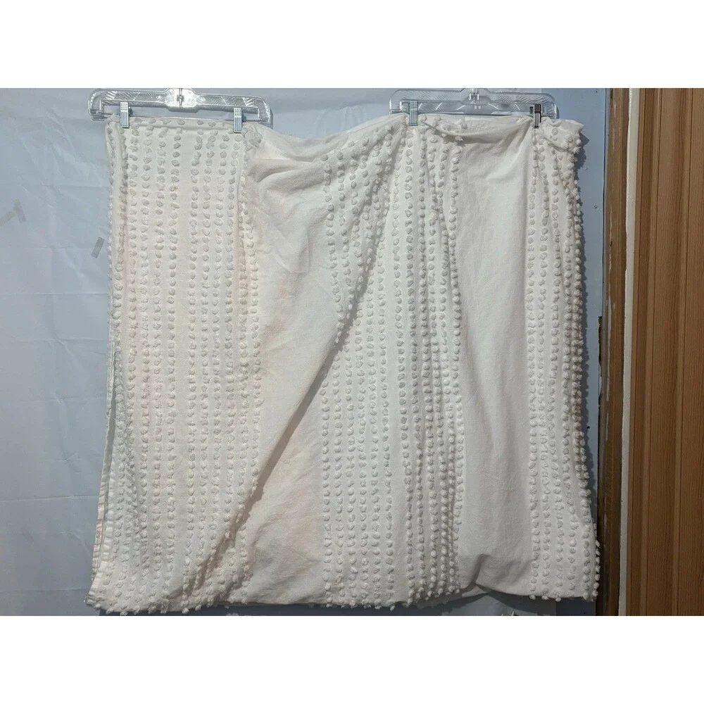 Rachel Ashwell Shabby Chic White Chenille Dot Duvet Cover Cotton Bedding